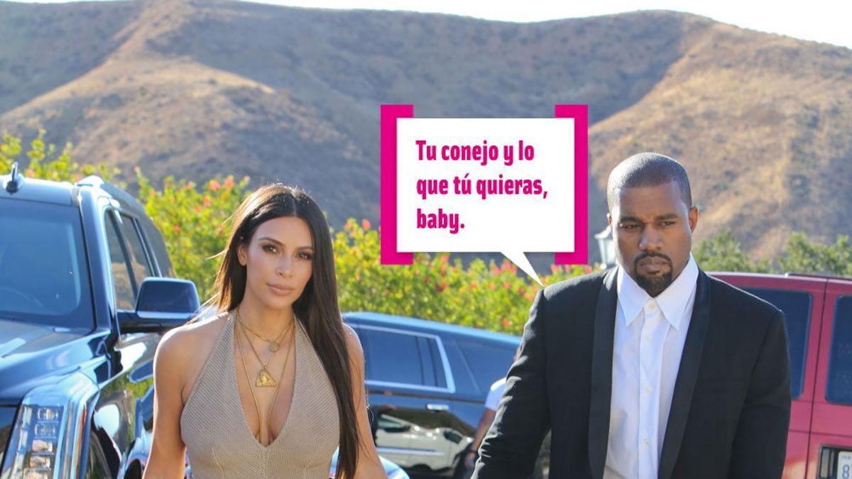 Kim Kardashian y Kanye West de la manita