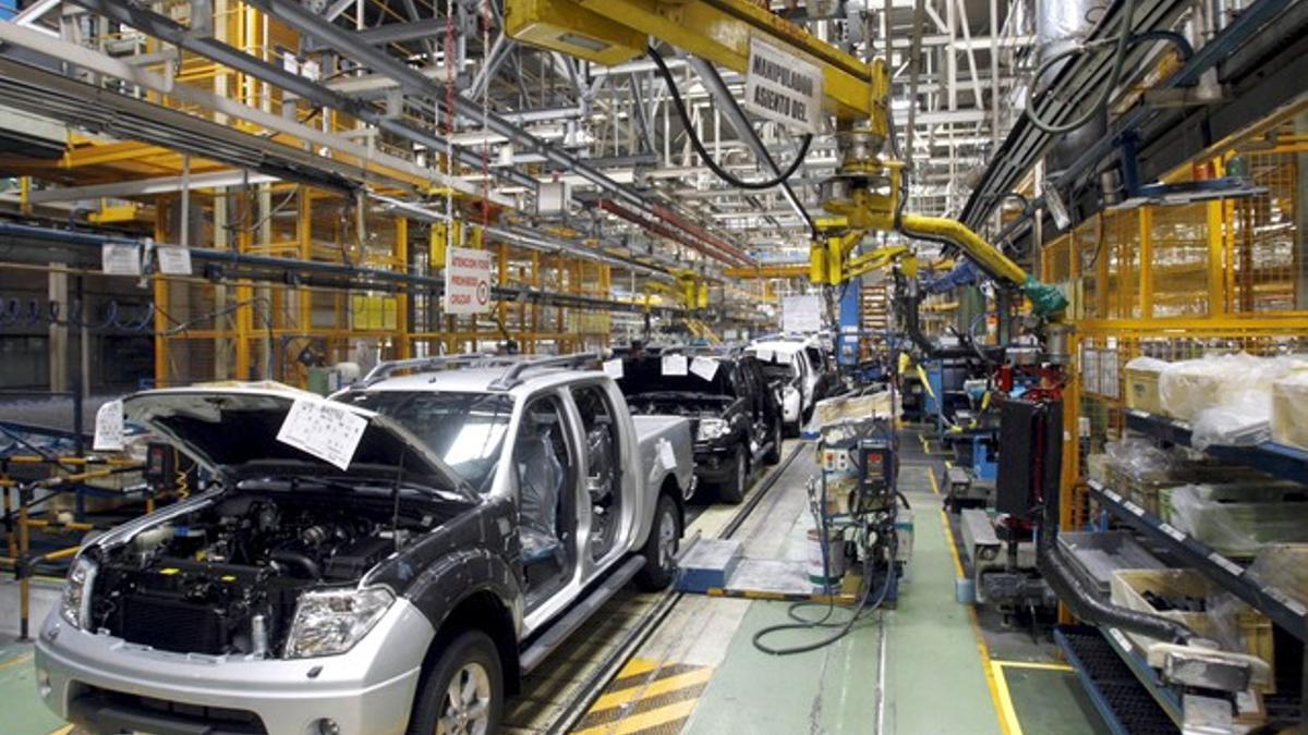 Interior de la fábrica de Nissanen la Zona Franca de Barcelona.