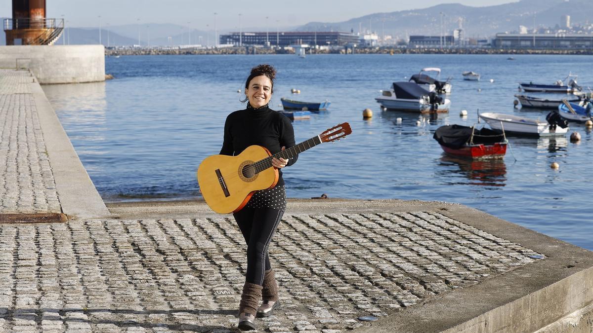 Roxana Mouriño, en una visita a Vigo.