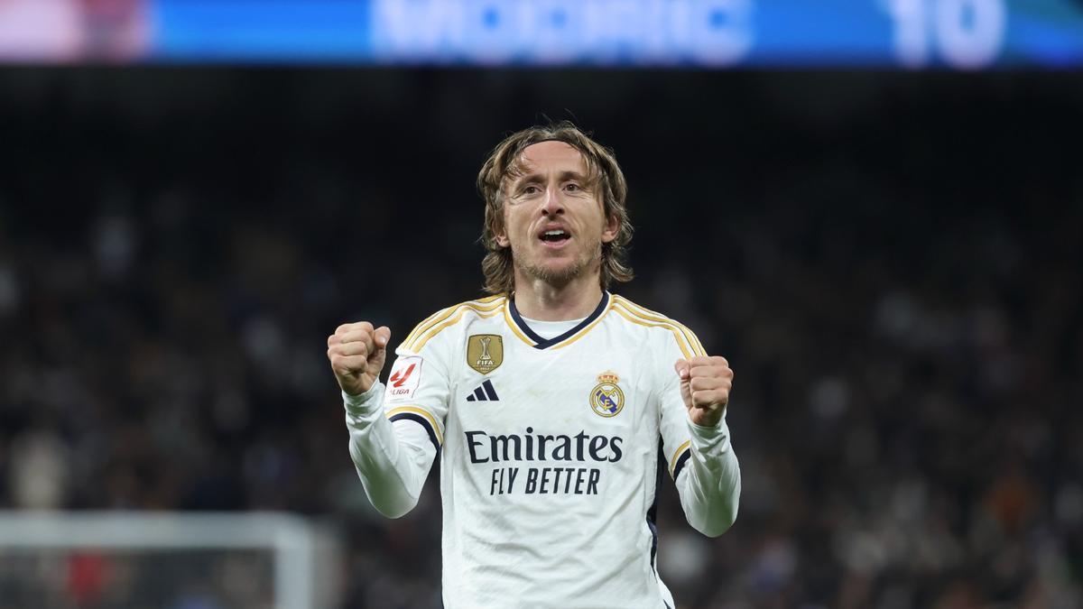 Luka Modric, en un partido con el Real Madrid.