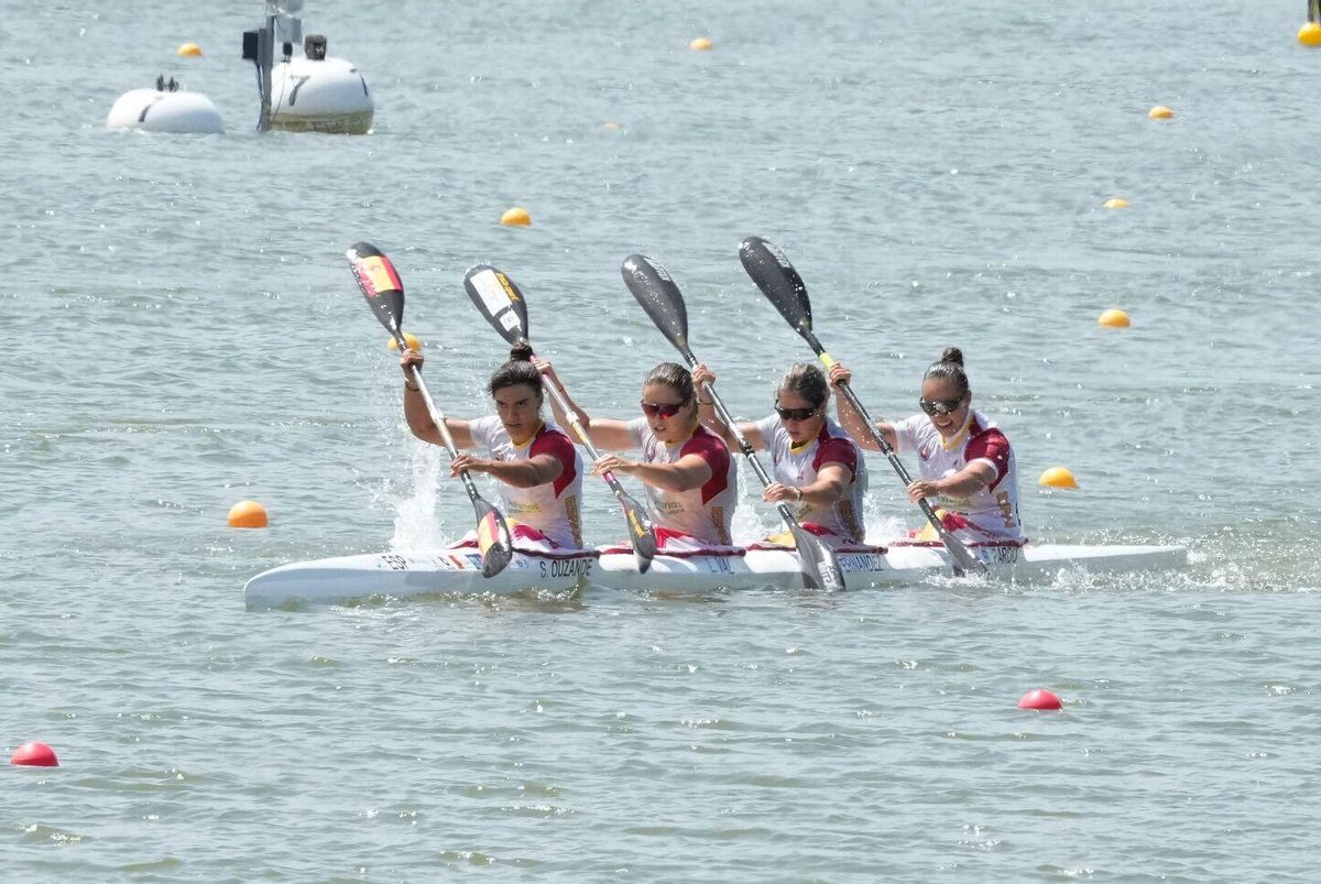 K-4 femenino de España, compuesto por las asturianas Sara Ouzande Iturralde y Lucía Val Cerdeira, junto a la extremeña Estefanía Fernández González y la valenciana Bárbara Pardo Mas