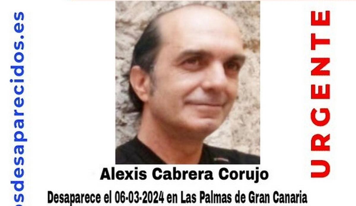 Alexis Cabrera Corujo, desaparecido en Las Palmas de Gran Canaria.