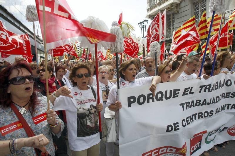 Fotogalería:  Manifestación en favor de los trabajadores de limpieza