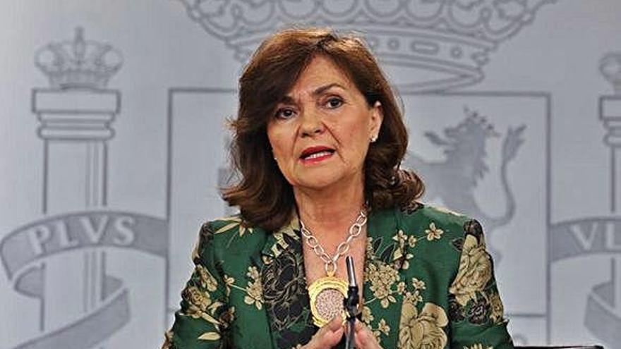 Carmen Calvo, vicepresidenta i responsable d&#039;Igualtat de l&#039;executiu