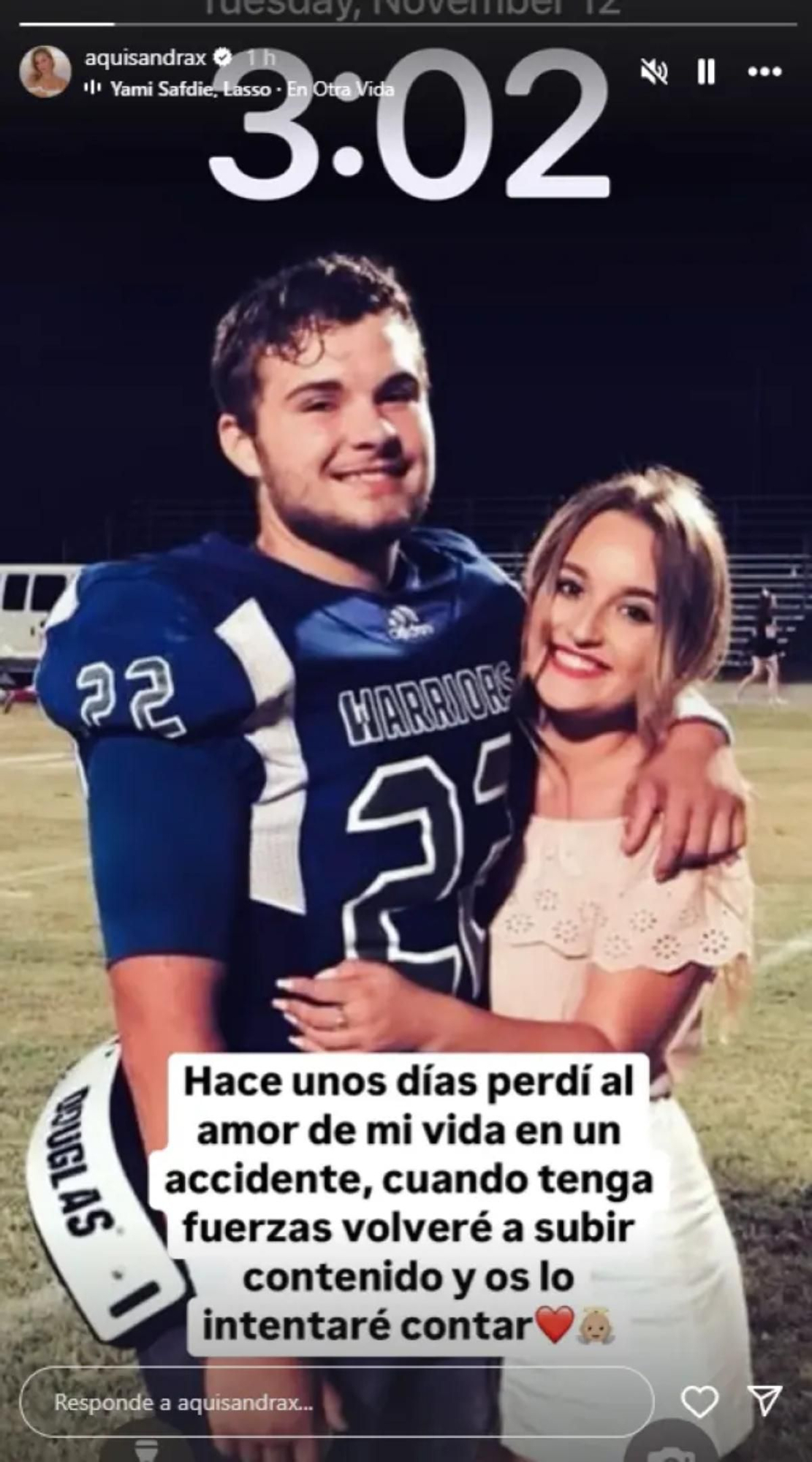 Aquísandrax anuncia que su novio ha muerto