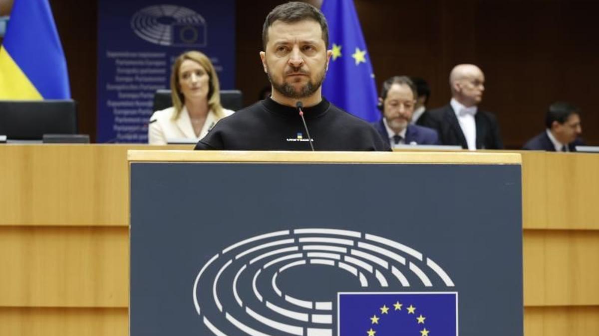 Las mejores imágenes de Zelenski, en el Parlamento Europeo