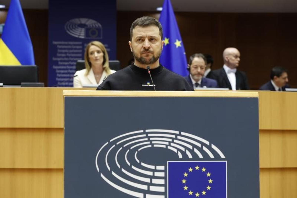 Las mejores imágenes de Zelenski, en el Parlamento Europeo