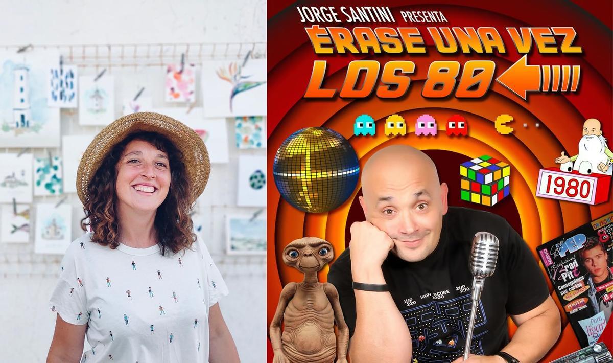 Clara Cerviño, ilustradora; y Jorge Santini, humorista