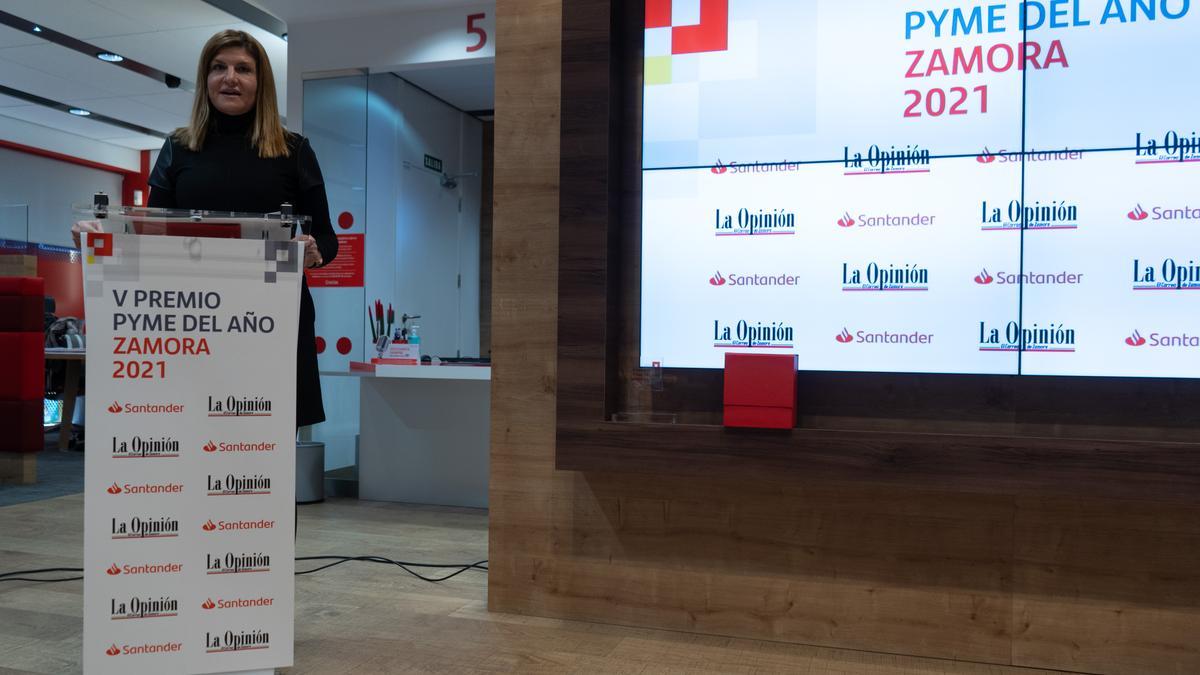 Yolanda Ferrero, gerente de Ferrero e Hijos, empresa premiada como PYME del año en Zamora durante 2021.