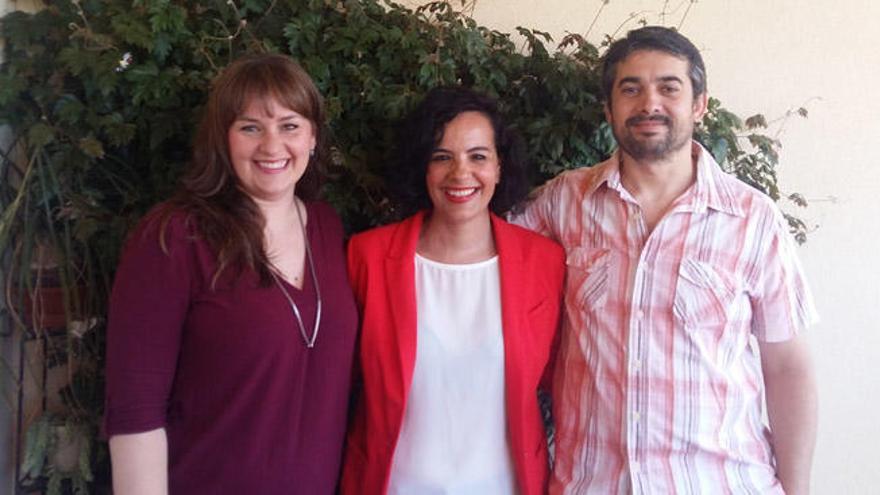 Lorena, Silvia y Ricardo, equipo &#039;Hello!&#039; Málaga.