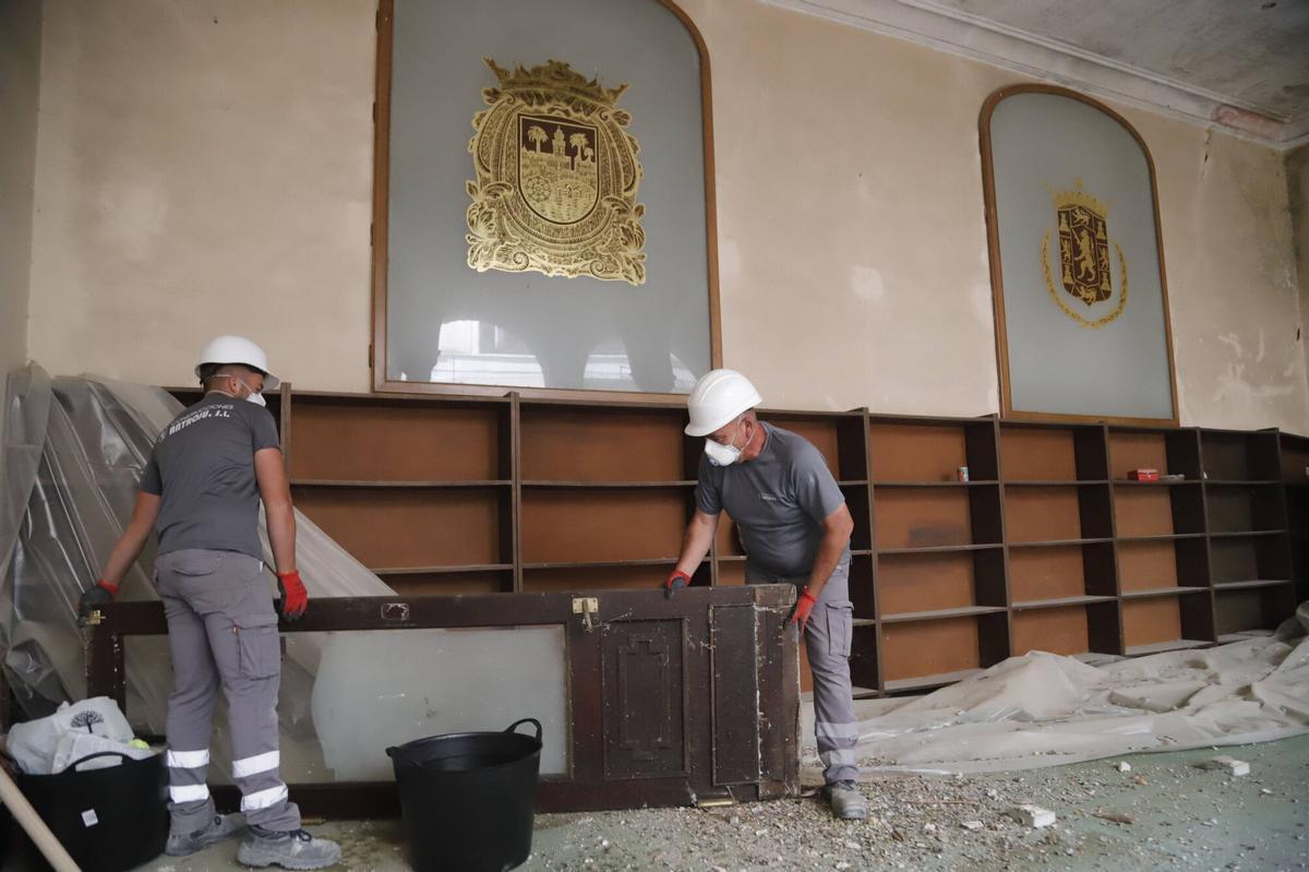A.J.González Córdoba Comienzan las obras en la sede de la Real Academia Obras