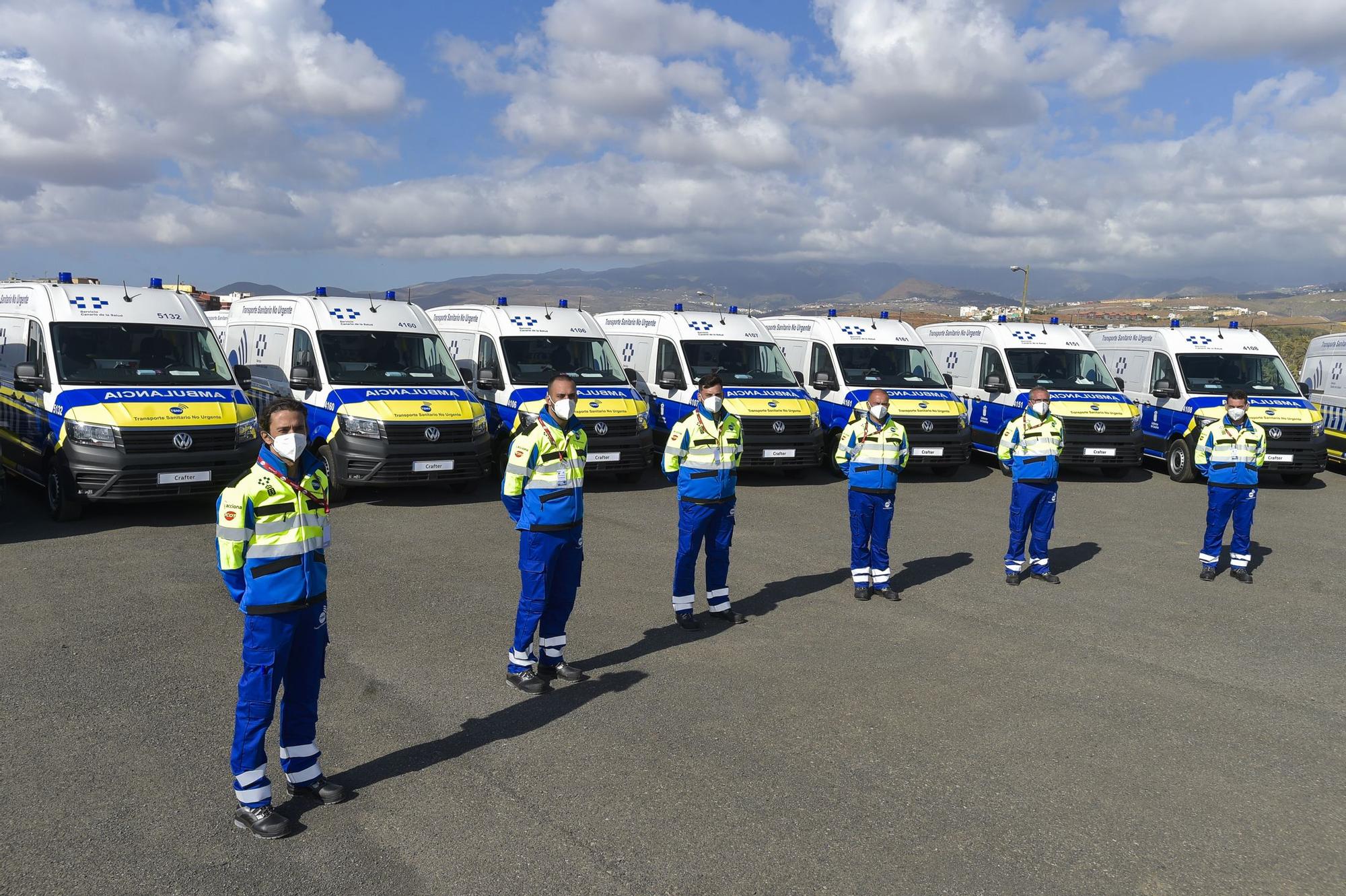 Presentación de nuevas ambulancias del transporte sanitario no urgente en Gran Canaria (5/06/2021)