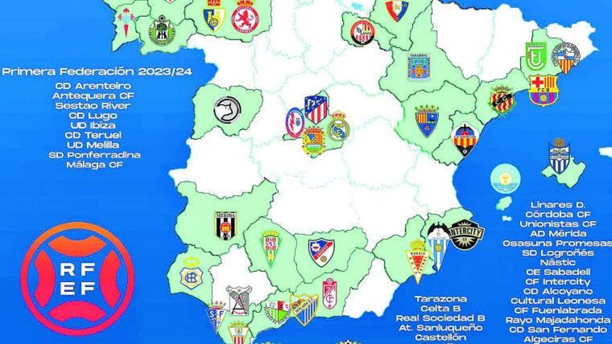 La Primera RFEF ya conoce a los 40 clubes que competirán la próxima temporada en la tercera categoría.  | RAFA MAINEZ