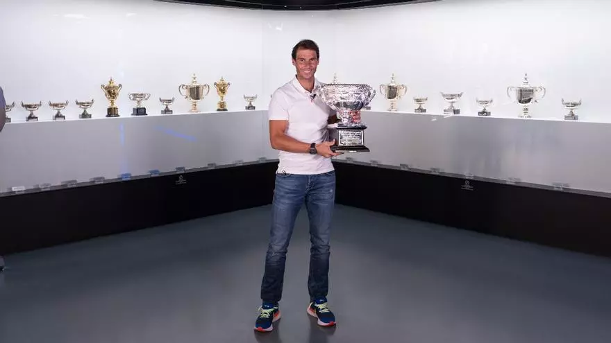 El histórico Open de Australia de Nadal ya luce en su museo