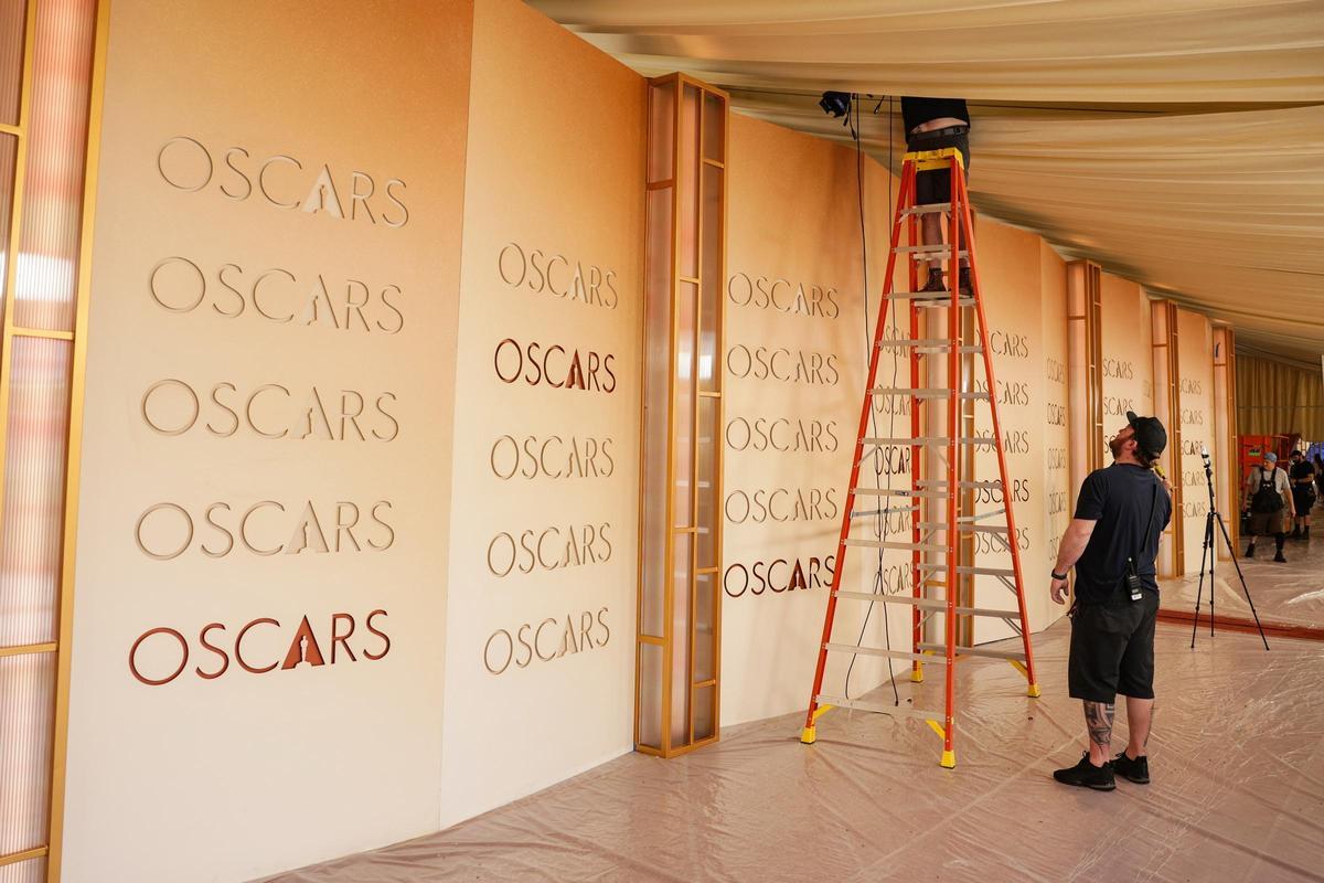 Els preparatius al Dolby Theatre de Los Angeles.