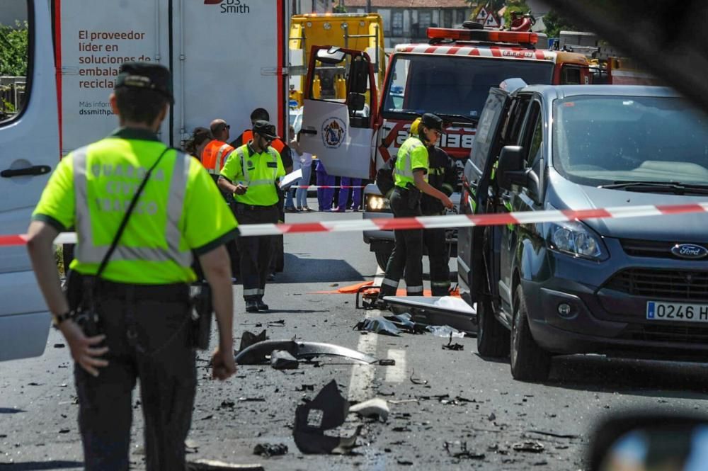 Dos muertos en un brutal accidente en Rianxo