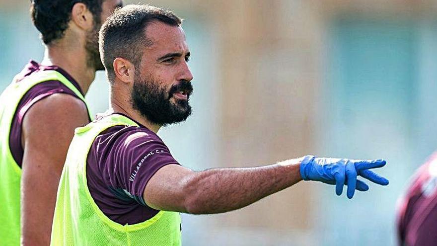 El capitán durante la sesión de entrenamiento.