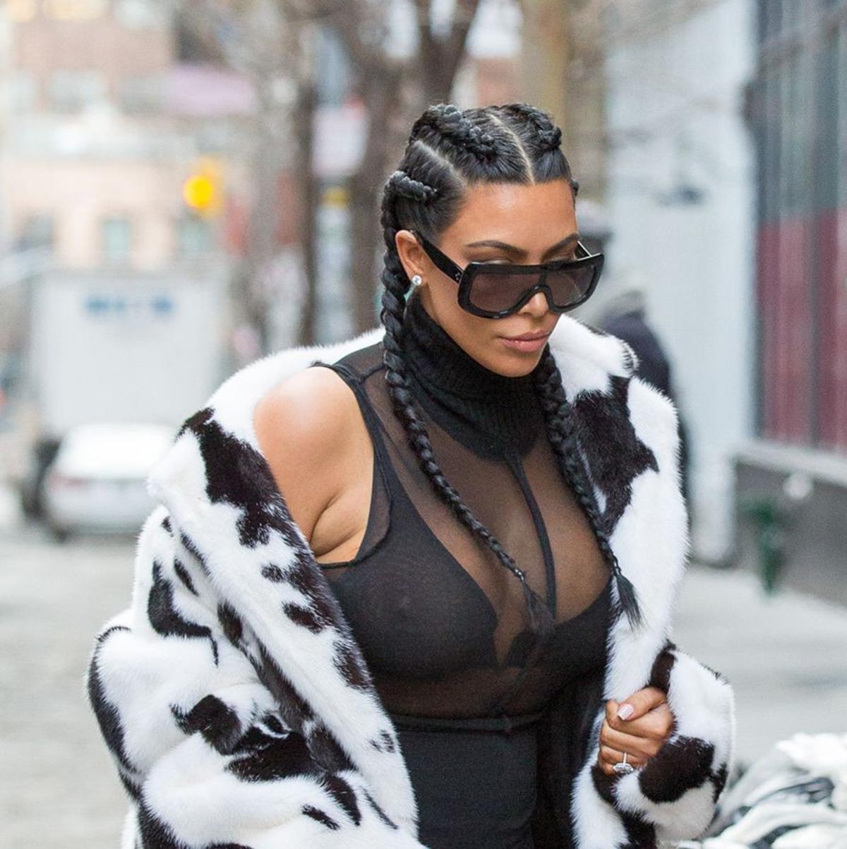 Las trenzas boxeadoras de Kim Kardashian