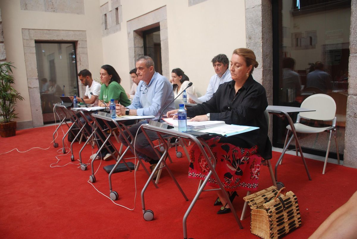 Concejales del Grupo Socialista de Llanes durante el último pleno municipal.