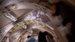 Pinturas de Sijena en las salas de arte románico en el MNAC