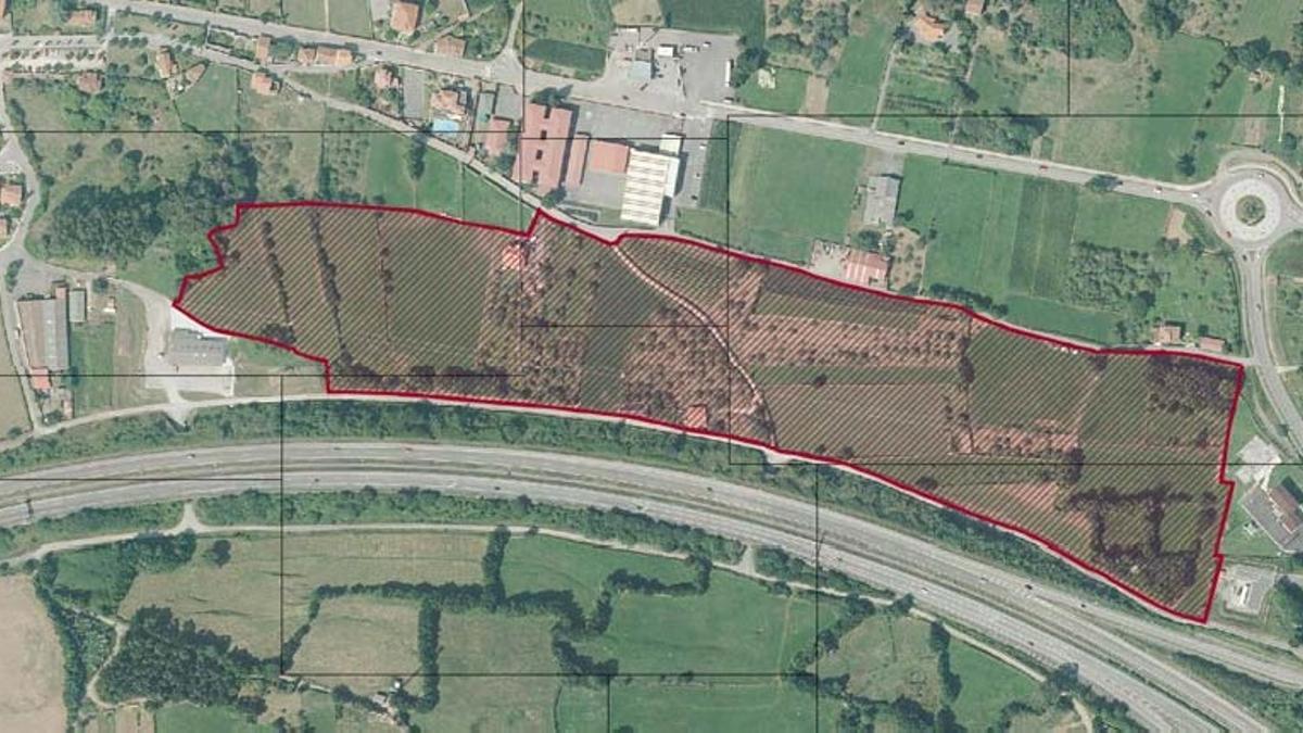 Área del nuevo polígono industrial de Colunga