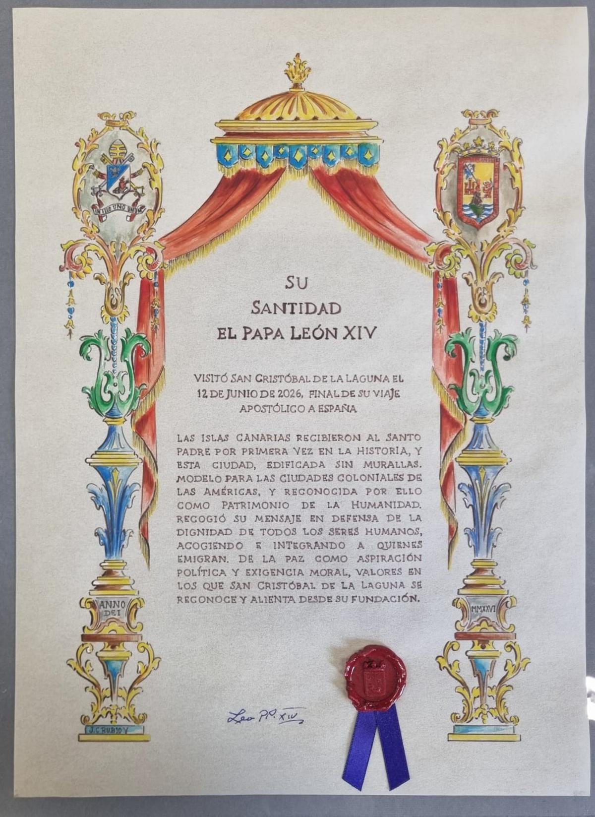 El documento firmado por el Papa.