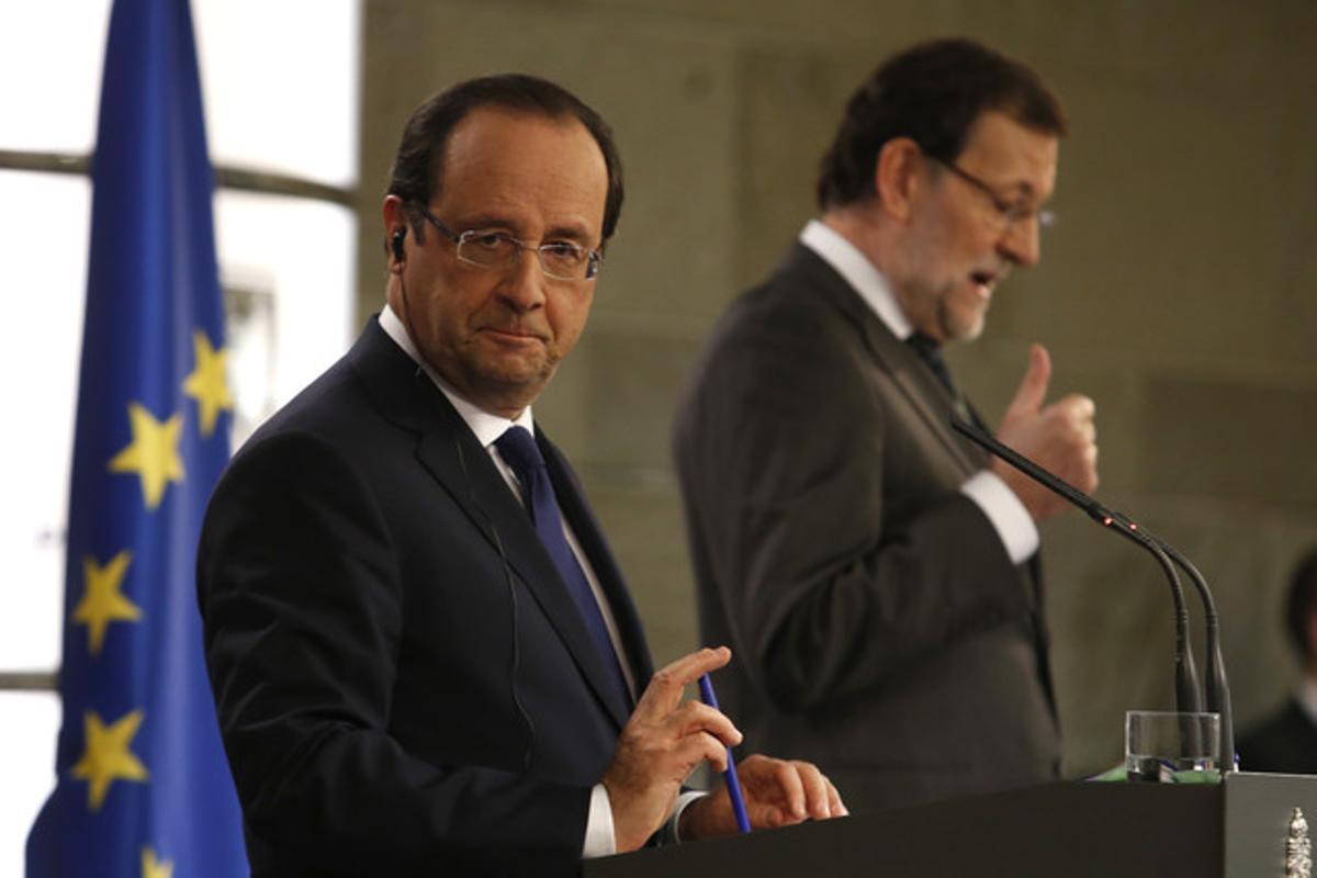 Hollande i Rajoy, a la Moncloa. 