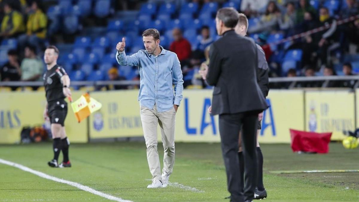 Luis García, en un partido con Las Palmas.