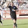 Gijselhart celebra su gol con el Deportivo ante el Compostela