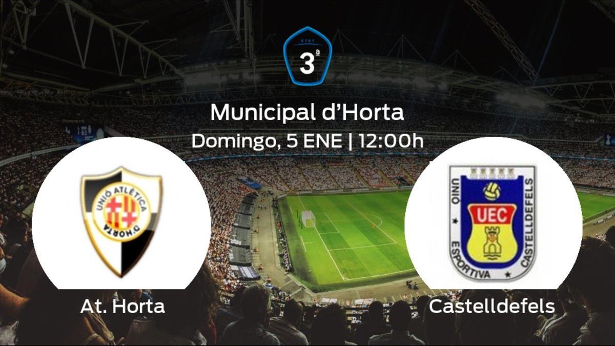 Jornada 18 de la Tercera División: previa del encuentro At. Horta - Castelldefels