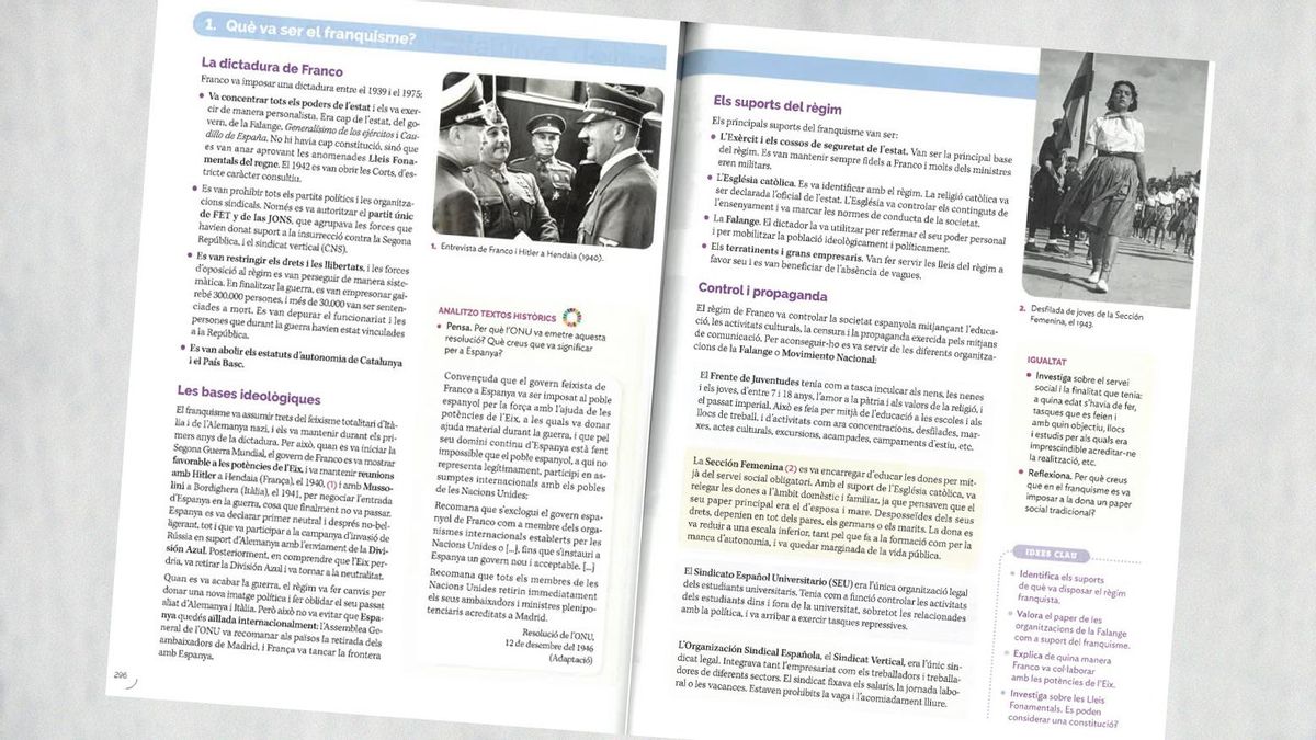 El franquismo en el libro de Santillana