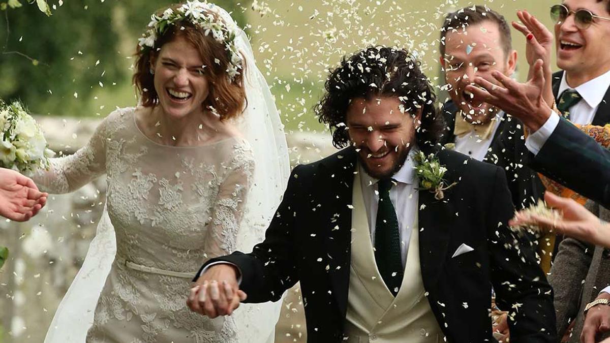 Kit Harington y Rose Leslie el día de su boda en Escocia