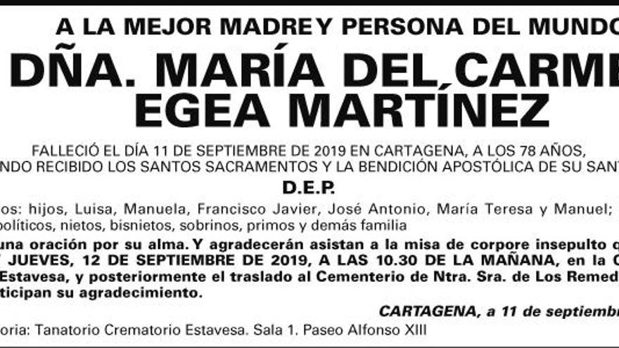 Dª María del Carmen Egea Martínez