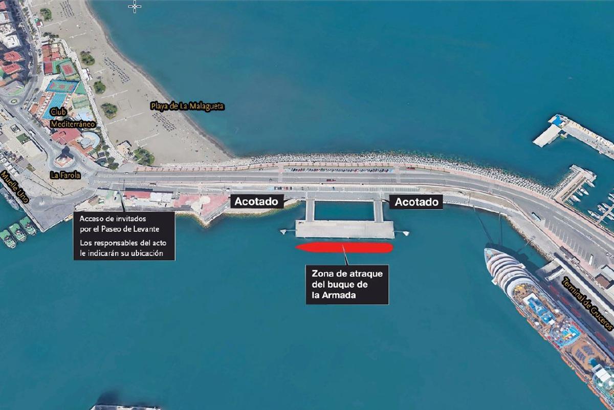 Mapa de la zona donde se realizará el desembarco.