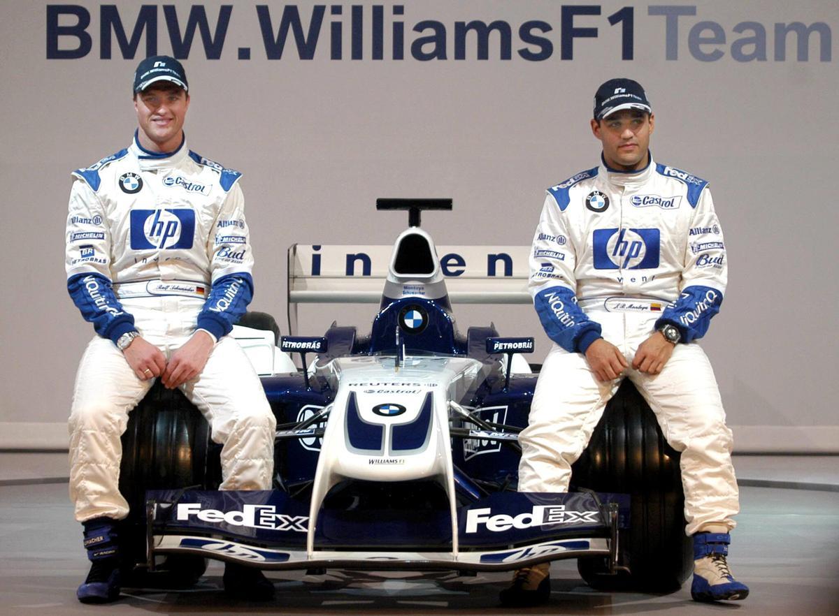 Ralf Schumacher y Juan Pablo Montoya con el Williams de 2004