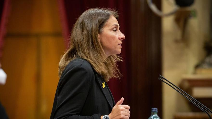 Meritxell Budó en la seva intervenció en el Parlament específic sobre la inhabilitació de Torra