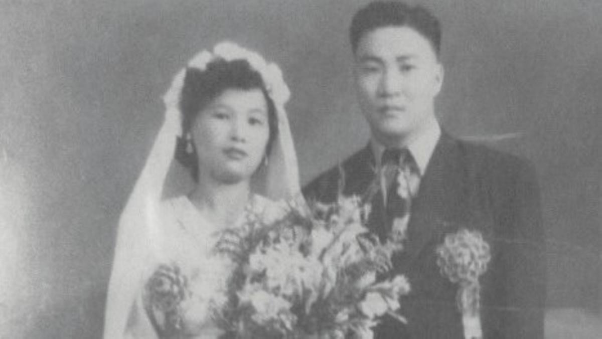 Kao Tze Chien y Shiow Ing Yang, el día de su boda.
