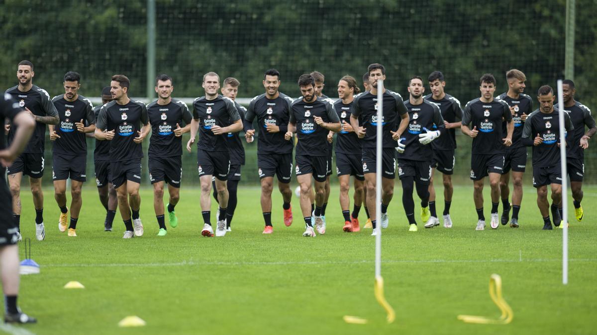 Pimer entrenamiento de la pretemporada del Dépor 2021-2022