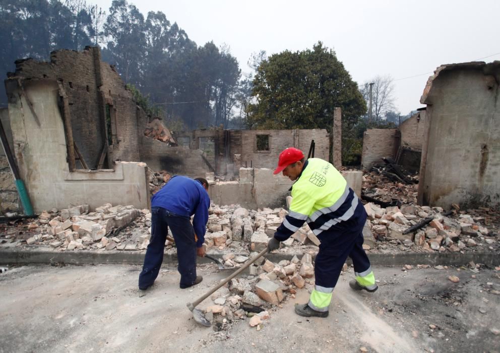 Efectes dels incendis que afecten Galícia, aquest dilluns 16 d''octubre del 2017