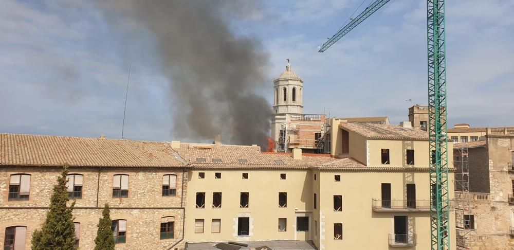 Incendi al Barri Vell de Girona