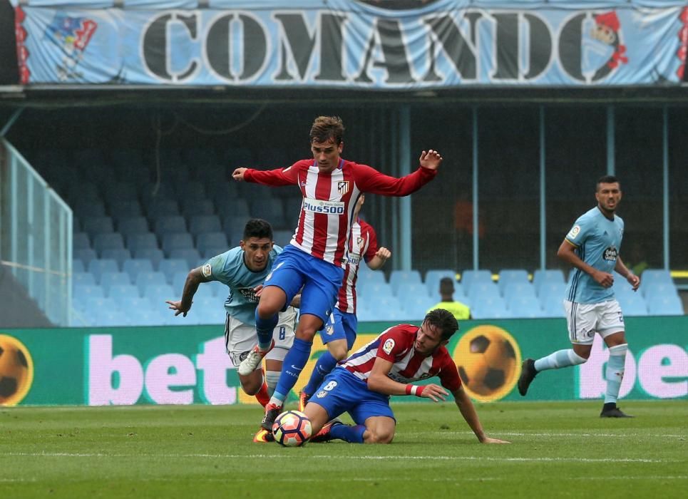 El Atlético de Madrid arrasó al Celta en una segunda parte para el olvido después de que los vigueses hubieses sido superiores durante los primeros cuarenta y cinco minutos