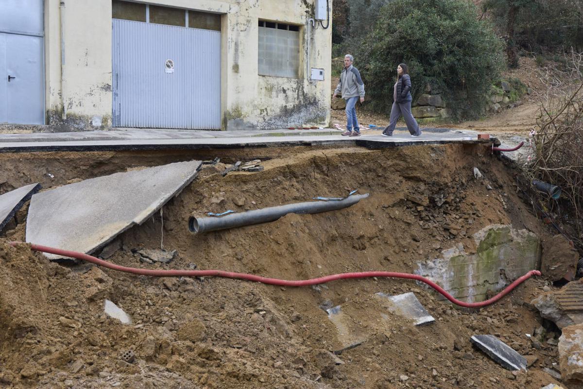 20260202 L'esfondrament parcial del carrer Pla de la Coma a Anglès,