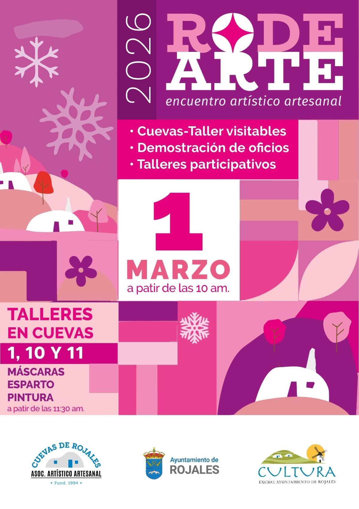 Cartel anunciador de Rodearte en el mes de marzo