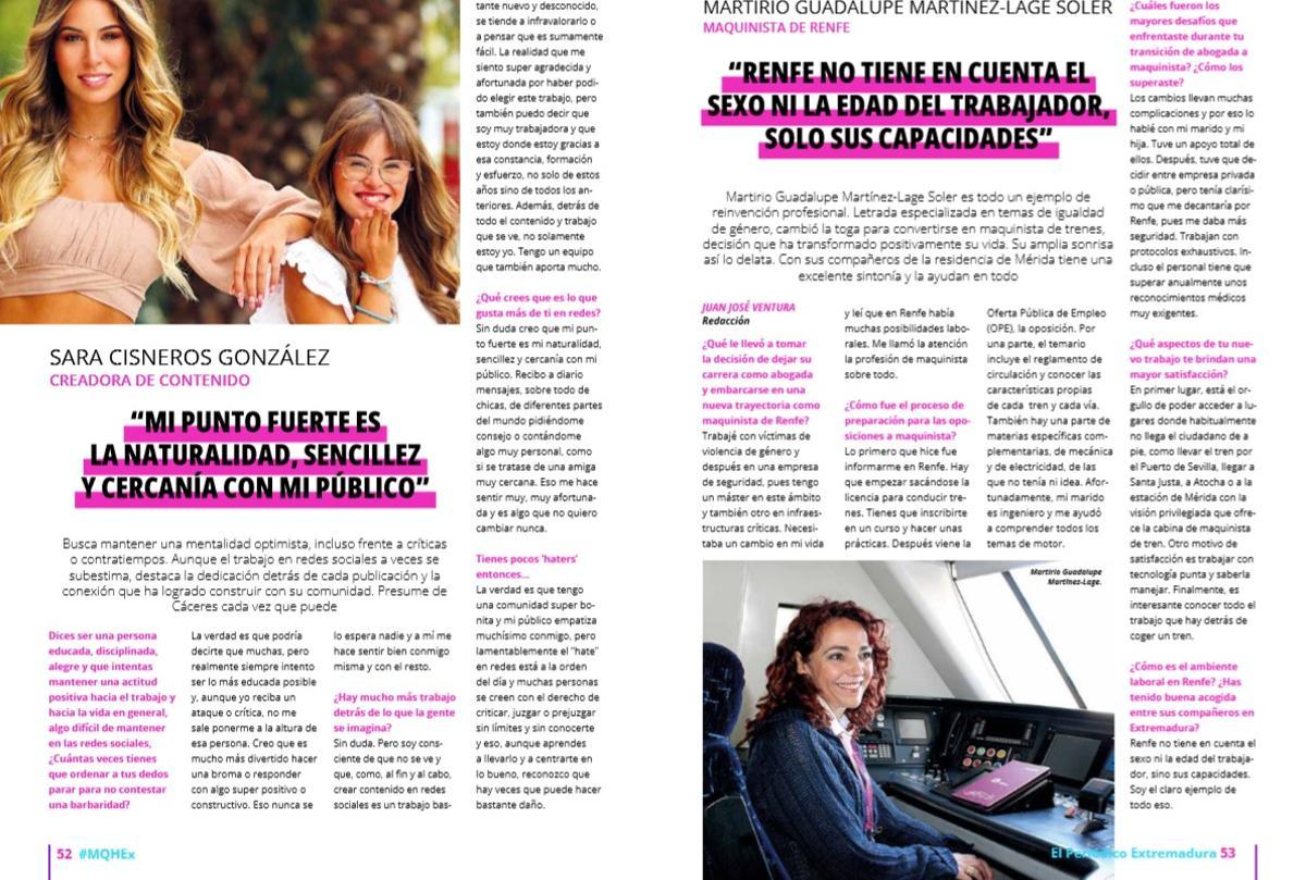 Algunas de las entrevistadas de Mujeres que hacen Extremadura.