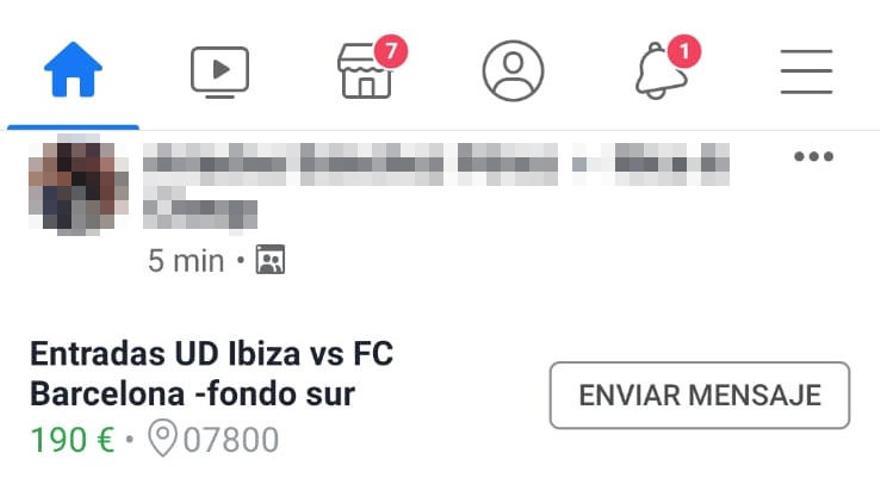 Reventa para el UD Ibiza-FC Barcelona: piden 190 euros por una entrada