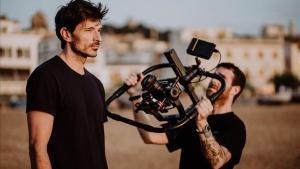 Andrés Velencoso, durante el rodaje.