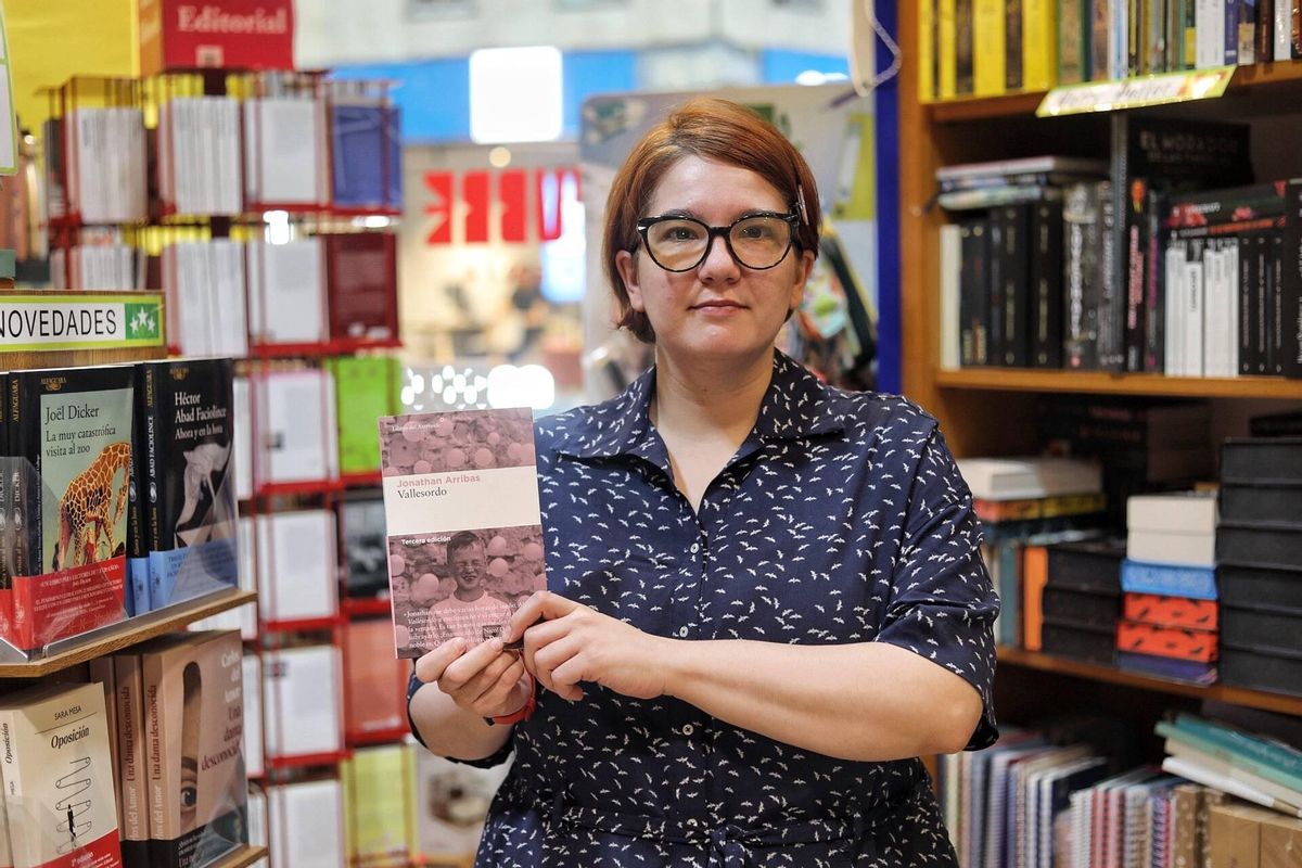 Cristina Sánchez, de la librería Octubre.