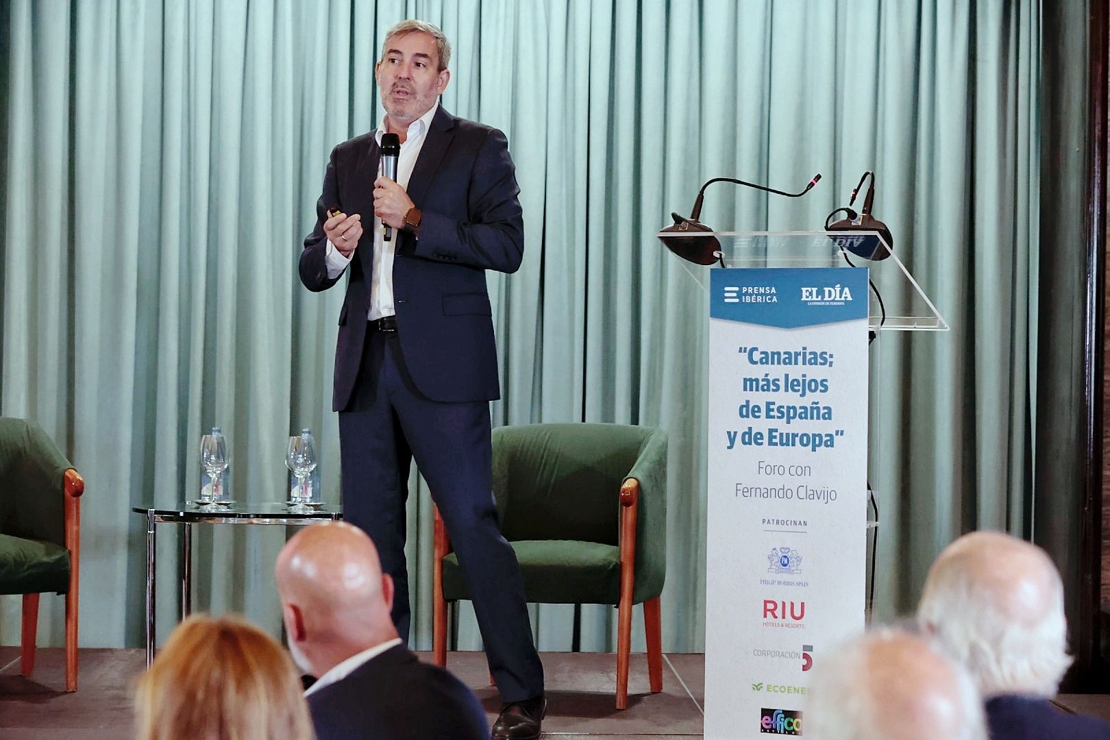 Fernando Clavijo en el Foro de  El Día 'Canarias; más lejos de España y Europa'