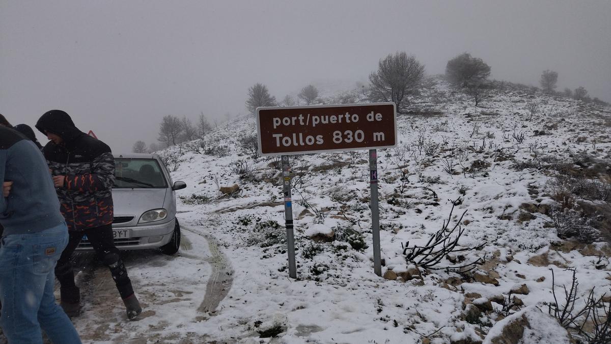 La nevada en el puerto de Tollos