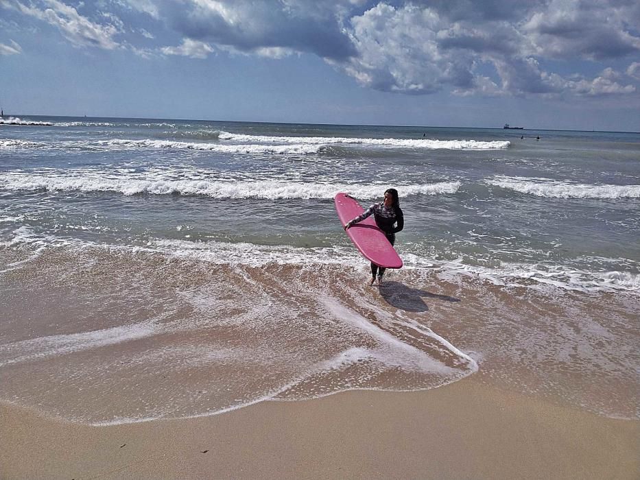 Una clase de surf en Ciudad Jardín